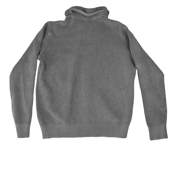 Express Gray Shawl Collar Sweater Men’s XL Ribbed Knit Gorpcore Cyber Y2K - Picture 3 of 8